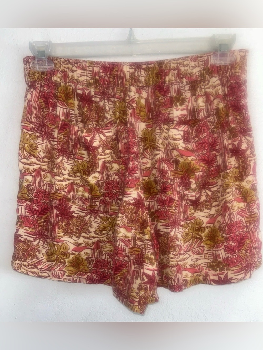 Joie Women's Linen Blend Shorts Elastic Waist Side and Back Pockets Floral MED - Picture 2 of 8